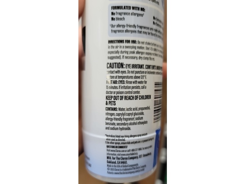 Clorox Pure Daily Air Spray, Ocean Mist, 8 oz/227 g
