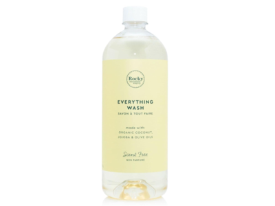 Rocky Mountain Soap Co. Everything Wash, Organic Coconut, Jojoba & Olive Oils, Scent Free, 1 L