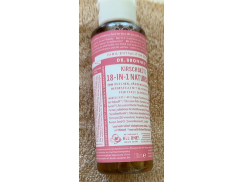 Dr. Bronner's 18-In-1 Liquid Soap, Cherry Blossom, 120 mL