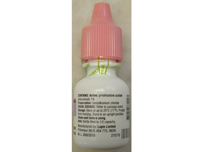 Prednisolone Acetate Ophthalmic Solution 1%, 5 mL, Lupin (Rx)