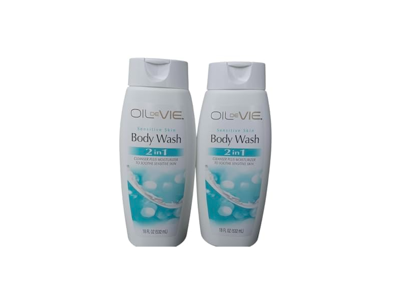 Oil De Vie Sensitive Skin 2 In 1 Body Wash, 18 fl oz/532 mL, Pack Of 2
