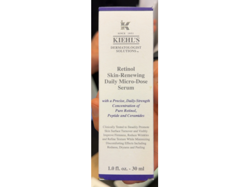 Kiehl's Since 1851 Retinol Skin-Renewing Daily Micro-Dose Serum, Pure Retinol, Peptide & Ceramides, 1.0 fl oz/30 mL