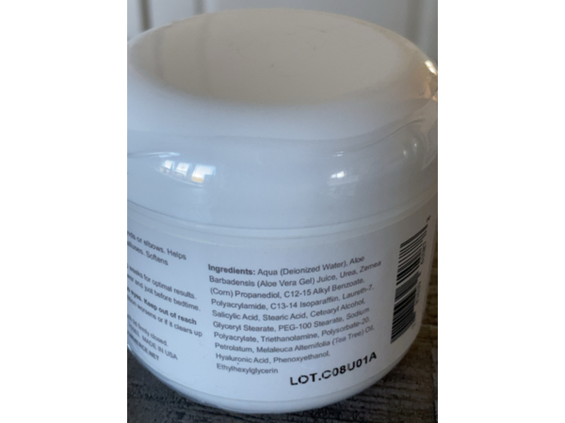 Urea Labs Urea Cream Plus Intensive Exfoliating Skin Moisturizer, Salicylic Acid, 4 oz/113 g