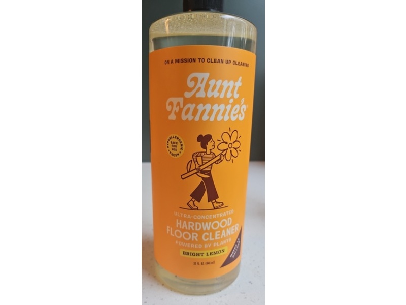 Aunt Fannie's Ultra Concentrated Hardwood Floor Cleaner, Bright Lemon, 32 fl oz/946 mL
