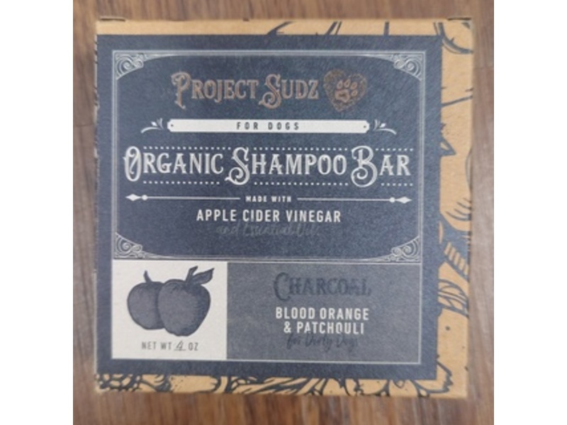 Project Sudz Organic Charcoal Shampoo Bar with Apple Cider Vinegar, 4 oz