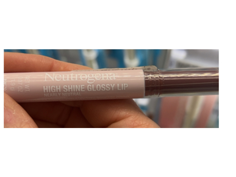 Neutrogena High Shine Lip Gloss, Nearly Neutral, 0.07 oz/1.9 g