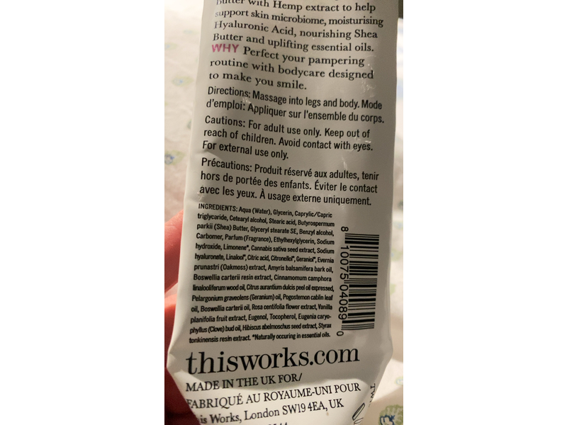 This Works Perfect Legs Body Butter, Geranium & Sweet Orange essential oils, 5 fl oz/150 mL