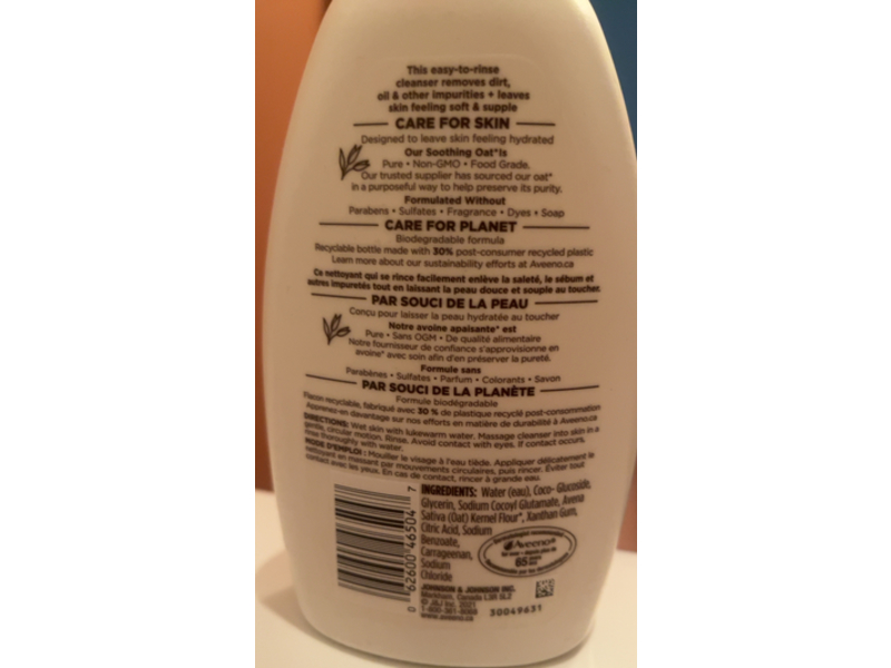 Aveeno Daily Moisturizing Facial Cleanser, 354 mL