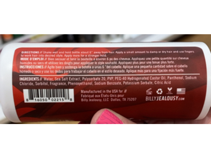 Billy Jealousy Devil's Delight Sea Salt Spray, 4 fl oz/118 mL