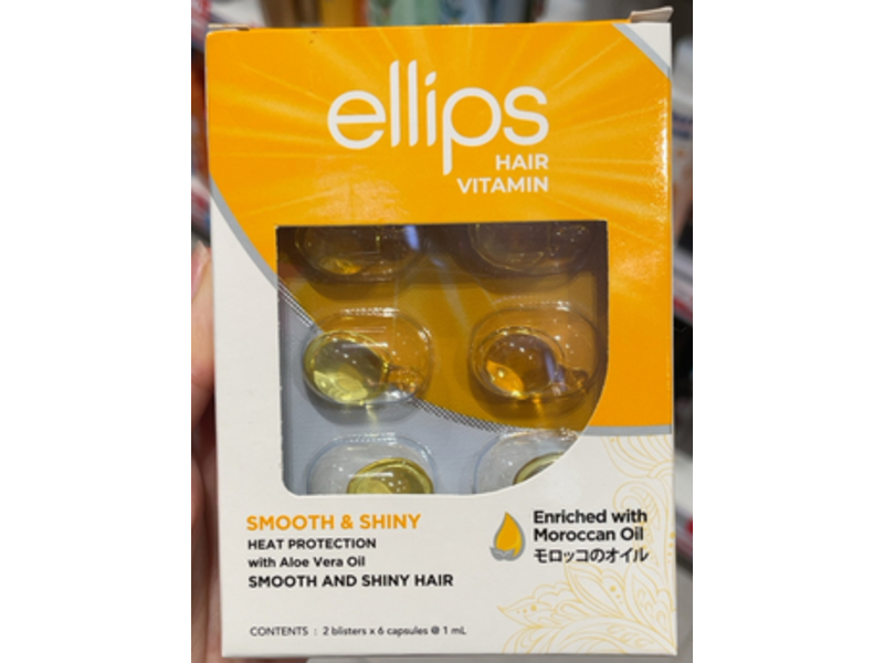 Ellips Hair Vitamin Blister + Capsules, Smooth & Shiny, 1 mL, 6 Count