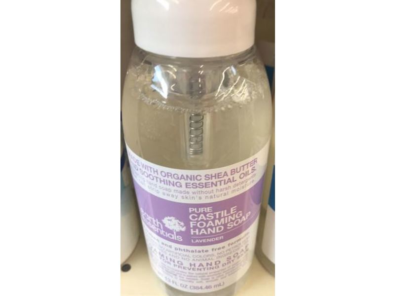 Earth Essentials Pure Castile Foaming Hand Soap, Lavender, 13 fl oz / 384.46 ml