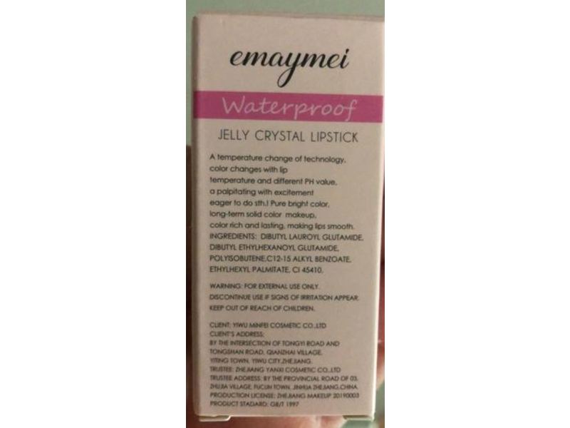 Emaymei Jelly Crystal Lipstick, Waterproof