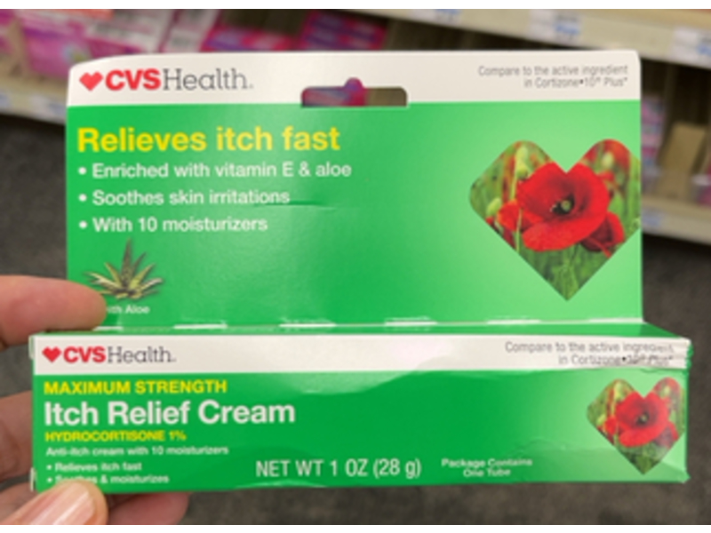 CVS Health Maximum Strength Itch Relief Cream with Aloe, 1 oz/28 g