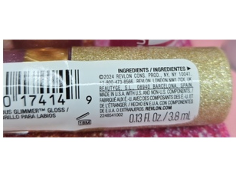 Revlon Super Lustrous Glimmer Gloss, 002 Pink Prisma, 0.13 fl oz/3.8 mL