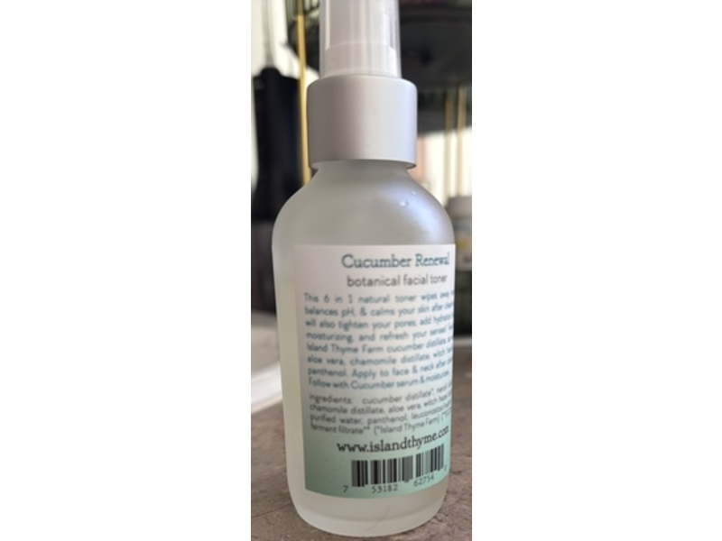 Island Thyme Botanical Toner, Cucumber Renewal, 130 mL