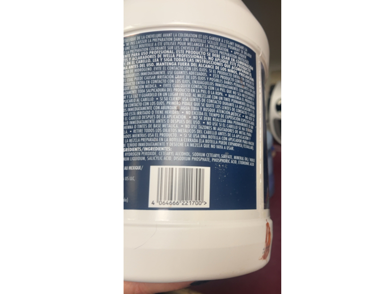 Wella Welloxon Perfect Creme Developer 6%, 20 Vol, 3.78 L