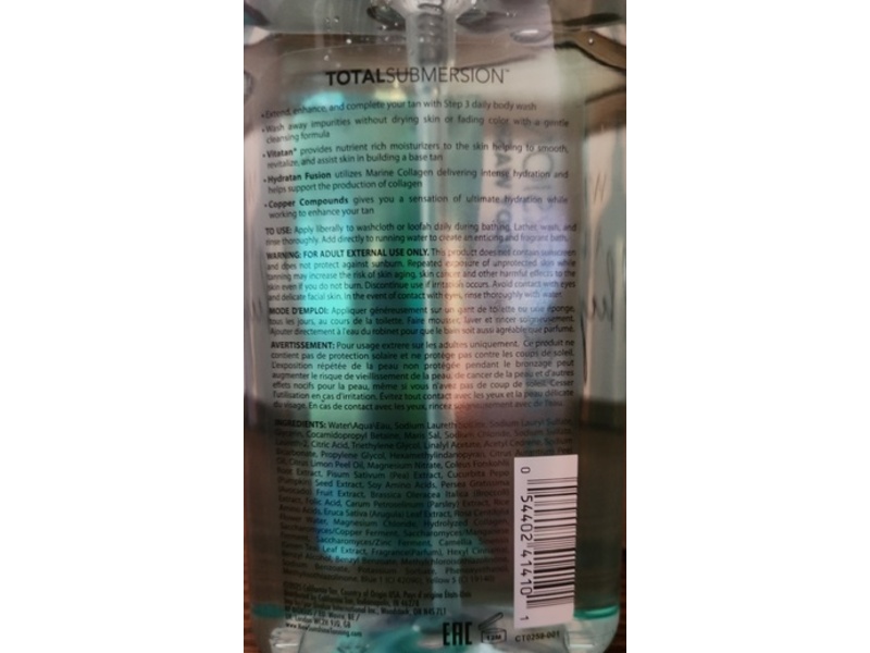 California Tan Body Wash, Total Submersion, 16 fl oz/532 mL