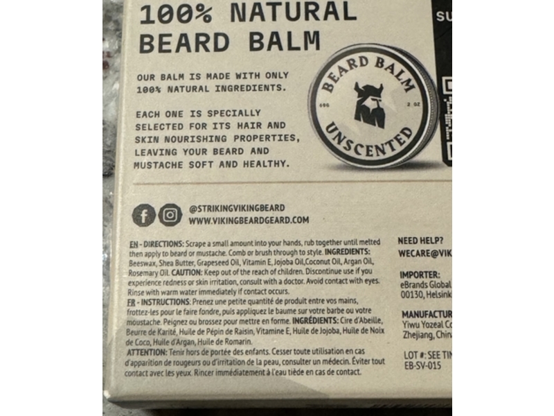 Striking Viking Beard Balm, 2 oz/60 g