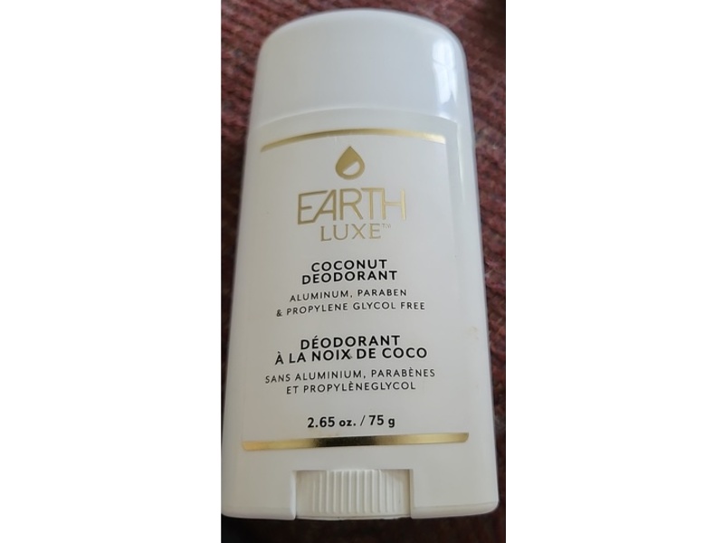 Earth Luxe Deodorant, Coconut, 2.65 oz/75 g, Pack Of 2