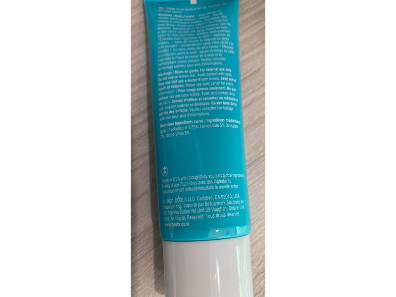 Coola Classic Face Sunscreen Lotion, SPF 50, Fragrance Free, 1.7 fl oz/50 mL