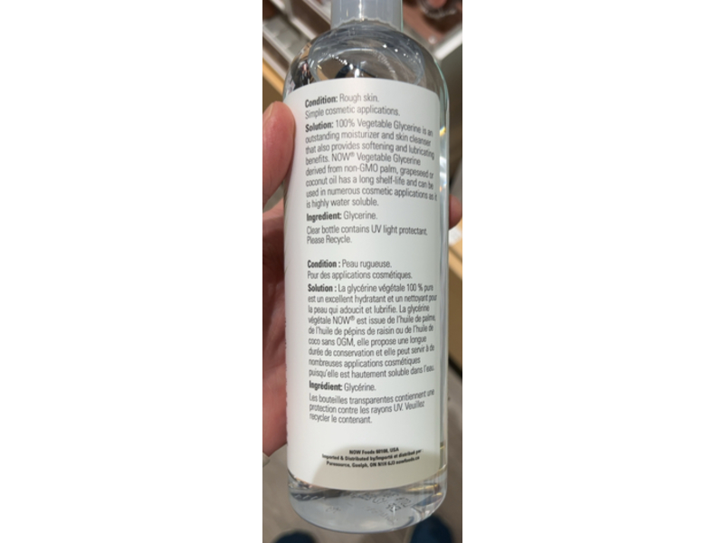 Now Solutions Vegetable Glycerine, 473 mL
