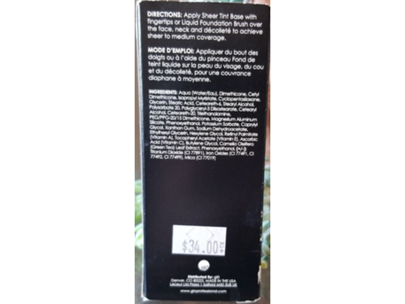 Glo Minerals Sheer Tint Base, Golden, 1.4 fl oz/40 mL