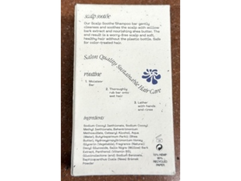 Flora Flora Co Scalp Soothe Shampoo Bar, Late Summer Scent, 1.9 oz/55 g