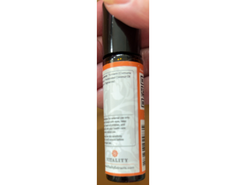 Vitality Extracts Pure Essential Oil Blend Roll On, Turmeric, 10 mL