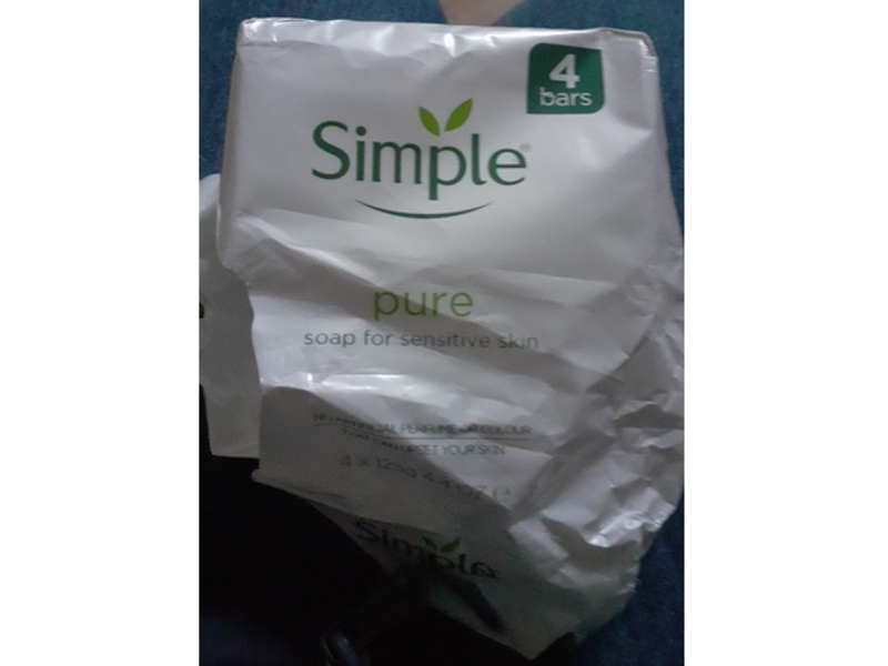 Simple Bar Soap, Pure, 120 g, 4 Count