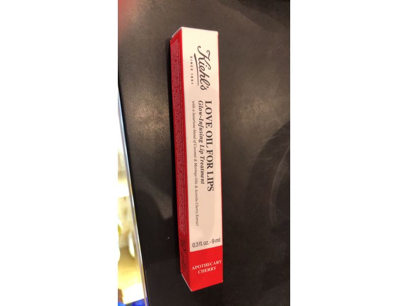 Kiehl's Love Oil For Lips Glow-Infusing Lip Treatment, Apothecary Cherry, 0.3 oz/9 ml