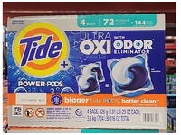 Tide Power Pods + Ultra Oxi Odor Eliminators Laundry Detergent, 72 Pods, 29 oz/826 g - Image 3