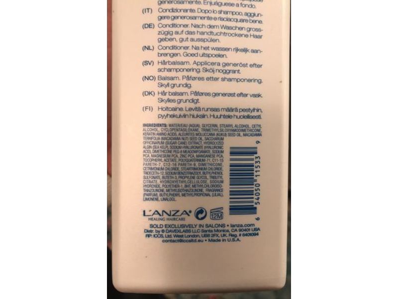 L'anza Healing Moisture Kukui Nut Conditioner, 33.8 oz/1 L