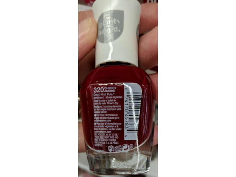 Sally Hansen Good. Kind. Pure. Vegan Nail Polish, Color, 320 Cherry Amore, 0.33 fl oz/10 mL