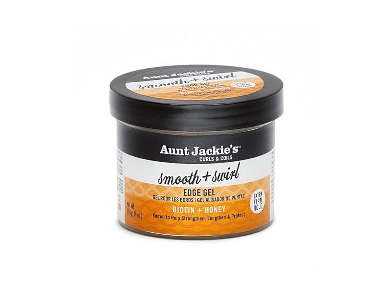 Aunt Jackie's Curls & Coils Smooth + Swirl Edge Gel, Biotin + Honey, 4 oz/114 g
