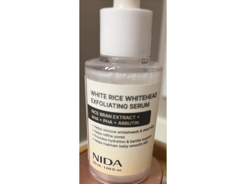 Nida White Rice Whitehead Exfoliating Serum, 1.69 fl oz/50 mL