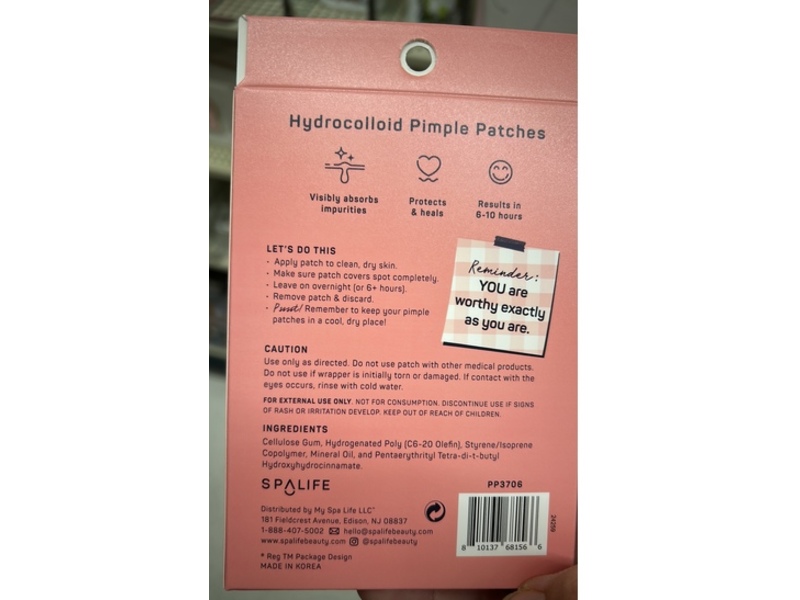 SpaLife Pimple Patches, Pretty In Pink, 30 Count