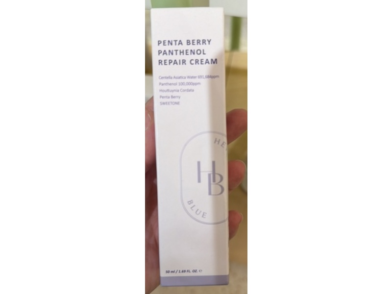 Heveblue Penta Berry Panthenol Repair Cream, 1.69 fl oz/50 mL