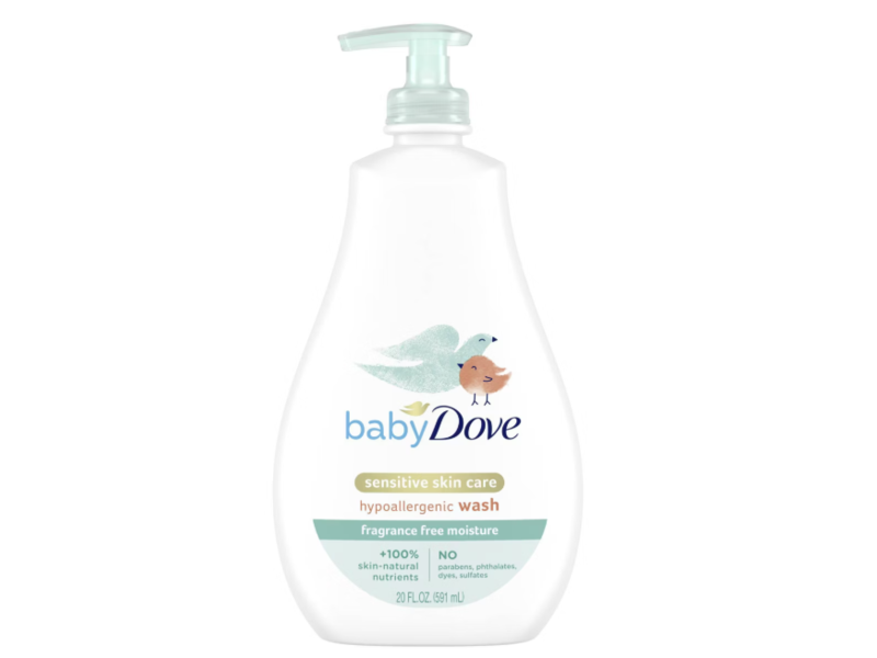 Baby Dove Sensitive Skin Care Hypoallergenic Wash, 20 fl oz/591 mL