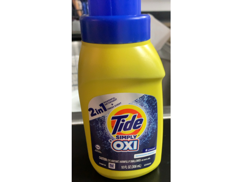 Tide Simply+Oxi 2 In 1 Laundry Detergent, Refreshing Breeze, 6 Loads, 10 fl oz/306 mL