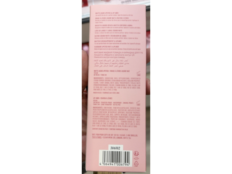 Kylie Cosmetics Matte Liquid Lipstick + Lip Liner Set, 301 Angel