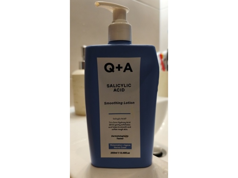 Q+A Salicylic Acid Smoothing Lotion, Watermelon+ Agave Nectar Scent, 8.45 fl oz/250 mL