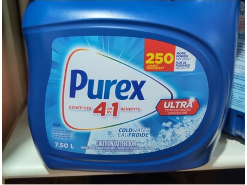 Purex 4 In 1 Benefits Cold Water Ultra Concentrated Detergent, 250 Loads, 7.50 L