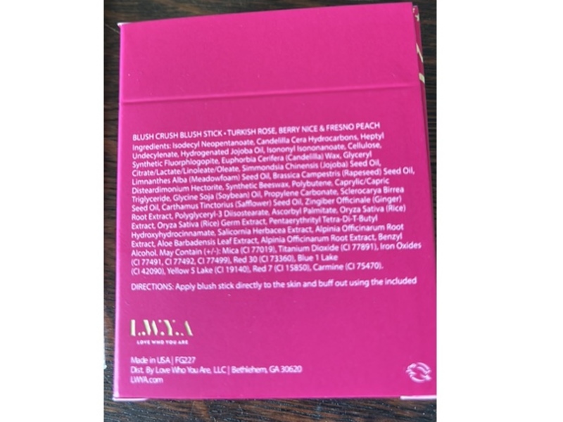 L.W.Y.A At First Blush Stick Trio, Turkish Rose, Berry Nice & Fresno Peach, 0.21 oz/6 g