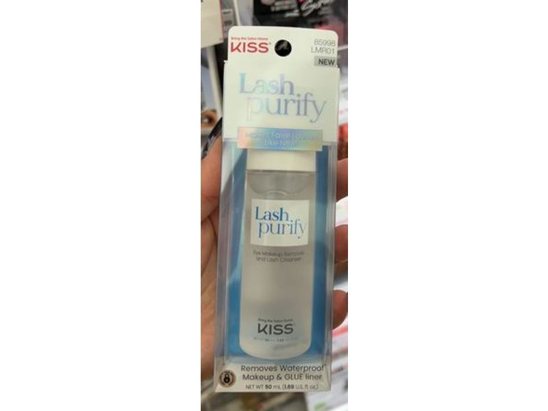 Kiss Lash Purify Eye Makeup Remover & Lash Cleanser, 1.69 fl oz/50 mL, Pack Of 2