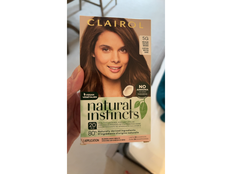 Clairol Natural Instincts Non-Permanent Hair Color - 5G Medium Golden Brown - 1 Kit