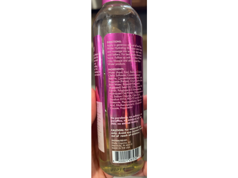 Mielle Hydrating Shampoo, Rice Water, 8 oz/227 g