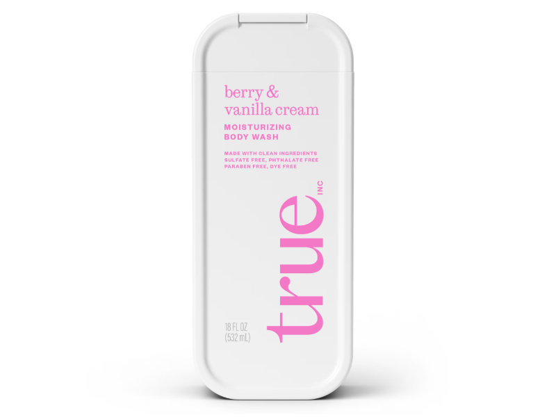 True Moisturizing Body Wash, Berry & Vanilla Cream, 18 fl oz/532 mL