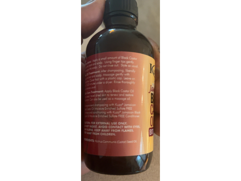 Kuza Jamaican Black Castor Oil, Extra Dark, 4 fl oz/118 mL