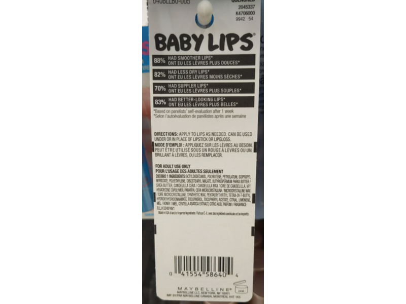 Maybelline Baby Lips Moisturizing Lip Balm, Quenched, 0.15 oz/4.4 g