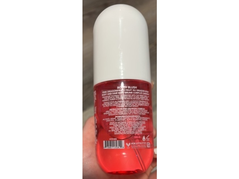 Holler & Glow Bondi Blush Body & Hair Mist, Pink Dragonfruit, 3.38 fl oz/100 mL